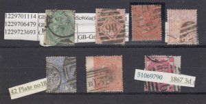 GB QV Small Collection Of 7 Values To 1/- Used BP9225