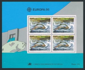 Portugal 1672,1672a,MNH.Mi 1890,Bl.50. EUROPE CEPT-1986. Nature protection.Shad.