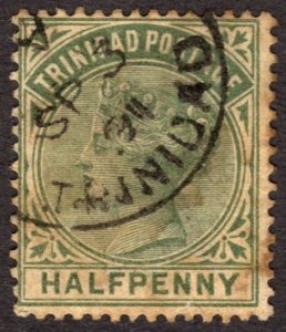 1883, Trinidad 1/2p, Used, Sc 68