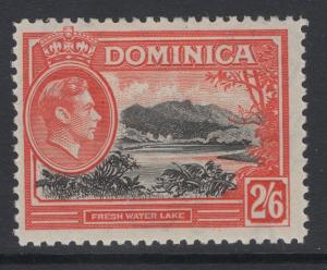 DOMINICA SG107 1938 2/6 BLACK & VERMILION MTD MINT