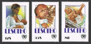 Lesotho 788-790,MNH.Michel 857-859. UNICEF Save the Children campaign,1990.