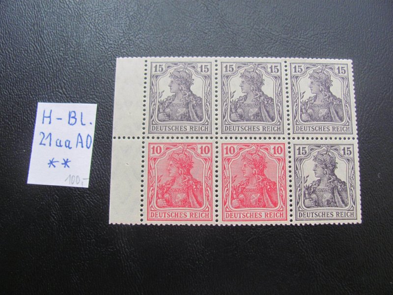 GERMANY 1919 MNH MI. 21aa AO  BOOKLET PANE SUPERB 100 EUROS (133)