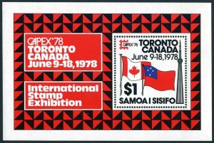 Samoa 473,MNH.Michel 375 Bl.16. CAPEX-1978,Toronto.Flags.