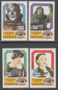 Montserrat 721-724 Wizard of Oz MNH VF