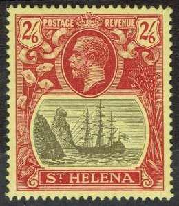 ST HELENA 1922 KGV SHIP 2/6 WMK MULTI CROWN CA