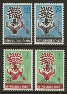 Haiti 1960 WRY Alphabetisation Set #CB24-CB27 VF-NH 