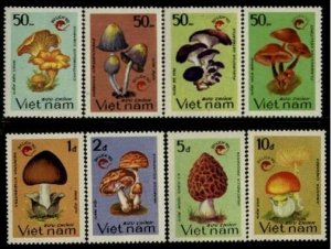 N.Vietnam MNH Sc 2150-57 Mi 2220-27 Value $ 10.00 US $ Mushrooms