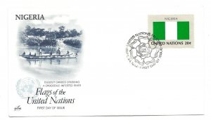 United Nations #389 Flag Series 1982, Nigeria, ArtCraft, FDC