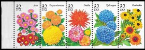 SC#BK231 32¢ Garden Flowers Booklet: Plate #2 (1995) MNH