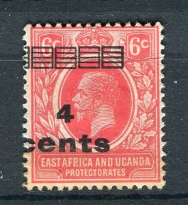 BRITISH KUT; 1917 early GV surcharged ' 4 CENTS ' issue Mint hinged SHIFTED Optd