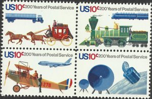 # 1572-1575 MINT NEVER HINGED ( MNH ) U.S. POSTAL SERVICE BICENTENIAL XF+