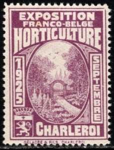 1925 Belgium Poster StampFranco-Belgie Horticulture Exposition September MNH