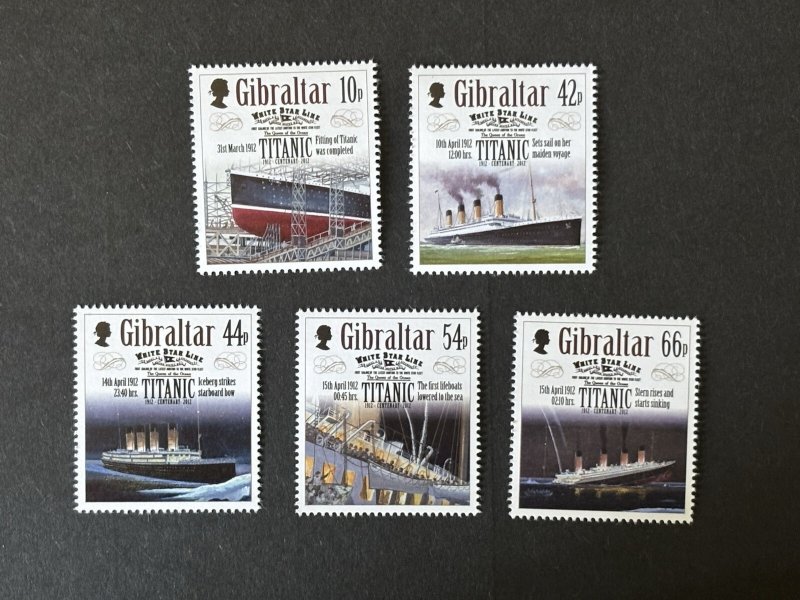 Gibraltar: 2012, Centenary of the Sinking of the Titanic,  MNH set.