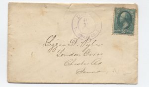 c1880 Darby PA county name double circle postmark 3ct banknote cover [S.4341]