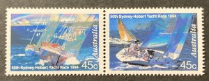 Australia 1994 #1396 Pair, Sydney Yacht Race, MNH.