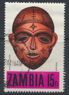 Zambia  SG 158 SC# 68 Craft Makishi mask  Used see scan