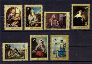 RUSSIA - 1971 FOREIGN PAINTINGS IN RUSSIAN MUSEUMS - SCOTT 3867 TO 3873 - MH