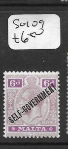 MALTA (P2801B) KGV  6D SG  SG 109  MOG