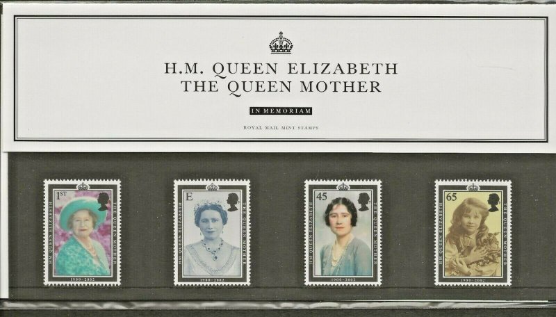 2002 HM QUEEN ELIZABETH THE QUEEN MOTHER-IN MEMORIAM  PRESENTATION PACK M08