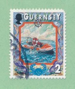 Guernsey 1998 Scott 641 used - 2p, Rescue Boat