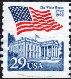 United States 2609 - Used - 29c Flag / White House (1992)