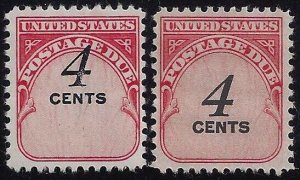 J92 - 4c Huge Black Color Shift Error / EFO Postage Due Mint NH