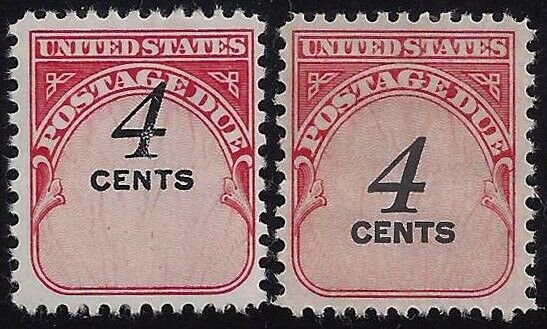 J92 - 4c Huge Black Color Shift Error / EFO Postage Due Mint NH