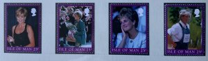 ISLE OF MAN 1998 PRINCESS DIANA SG813/816 MNH ..SEE SCAN