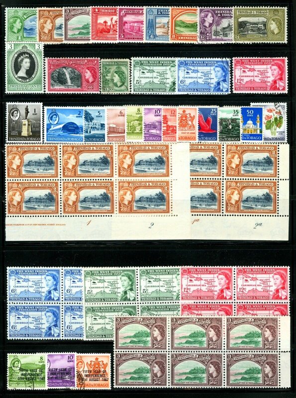 Trinidad & Tobago #72 / #125 1953-1967 Assorted Early Queen Elizabeth II 36 Item