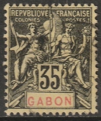 Gabon 1906 Sc 25 Yt 25 used