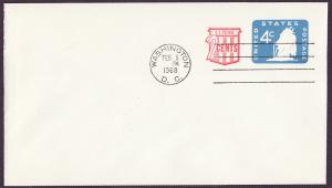 U552 Old Ironsides surcharged uncacheted FDC