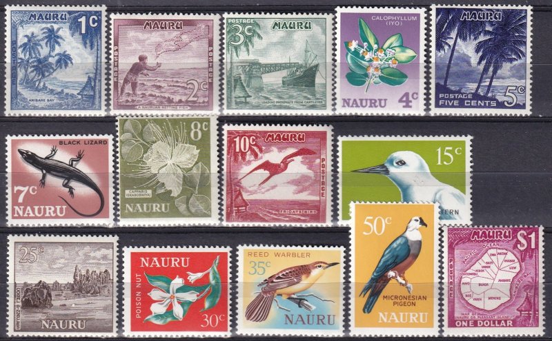 Nauru #58-71 MNH CV $6.55  (Z6255)