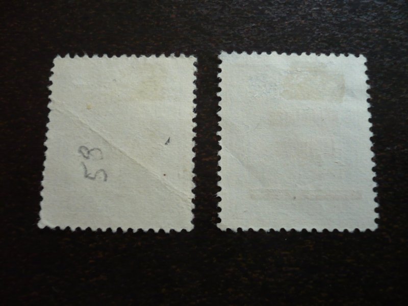 Stamps - Lebanon - Scott# 50, 72 - Used & Mint Hinged Part Set of 2 Stamps