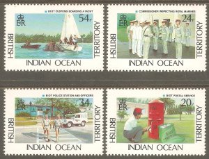 BRITISH INDIAN OCEAN TERR Sc# 111 - 114 MNH FVF Set4 Government Administration