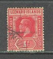 LEEWARD ISLANDS Sc# 63b USED F King Edward VII WMK 4 Die II