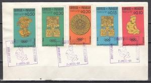 Paraguay, Scott cat. 927-932 only. Summer Olympics, Artifacts. First day cover.^