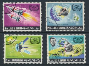 Ras Al Khaima 317-320 Kennedy / space program  1969  CTO  see  details & scans