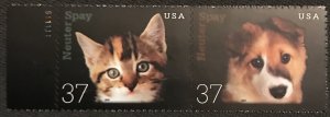 US #3670-3671 MNH Horizontal PN Pair Cat & Dog Neuter & Spay SCV $2.00 L42