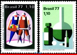 1503-04 BRAZIL 1977 SUPPORT AND SAFETY, SOCIAL WELFARE, HEALTH, MI# 1590-91, MNH