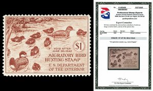 Scott RW8 1941 $1.00 Duck Stamp Mint Graded VF-XF 85 NH with PSE CERT