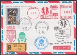 AUSTRIA 1981 Balloon flight cover..........................................A2486