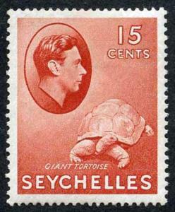 Seychelles SG139ab KGVI 15c brown red M/Mint