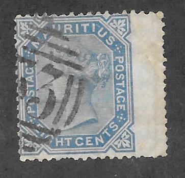 Mauritius Scott 61 Used 8c Queen Victoria Jumbo Copy 2017 CV $4.50