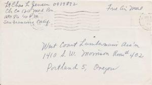 United States Korean War Soldier's Free Mail 1953 U.S. Army, A.P.O. 86 120th ...