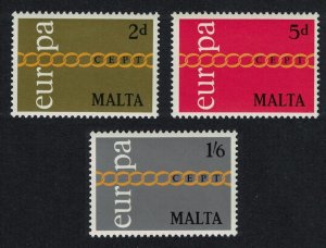 Malta Chain of Os Europa 3v 1971 MNH SC#425-427 SG#449-451