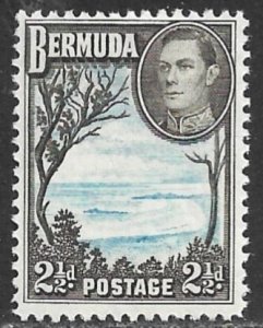 BERMUDA 1938-51 KGVI 2 1/2d Grape Bay Pictorial Sc 120Ab MH