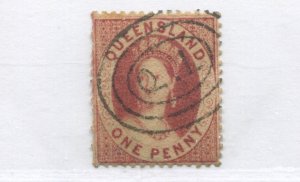 Queensland QV 1862 1d used