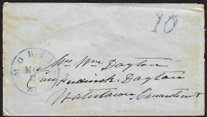 10-cent Stampless Cover... Postmarked Mobile Alabama