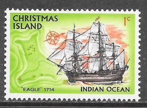 Christmas Island 39: 1c Eagle and Map, MH, F-VF