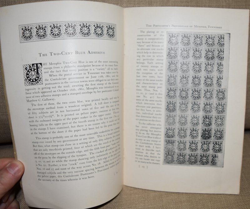 Doyle's_Stamps: The Postmasters Provisionals of Memphis by Thomas Pratt, 1929